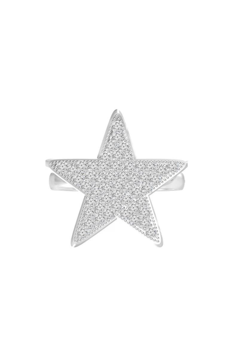 Donatello Gian Crystal Star Ring, Main, color, Silver