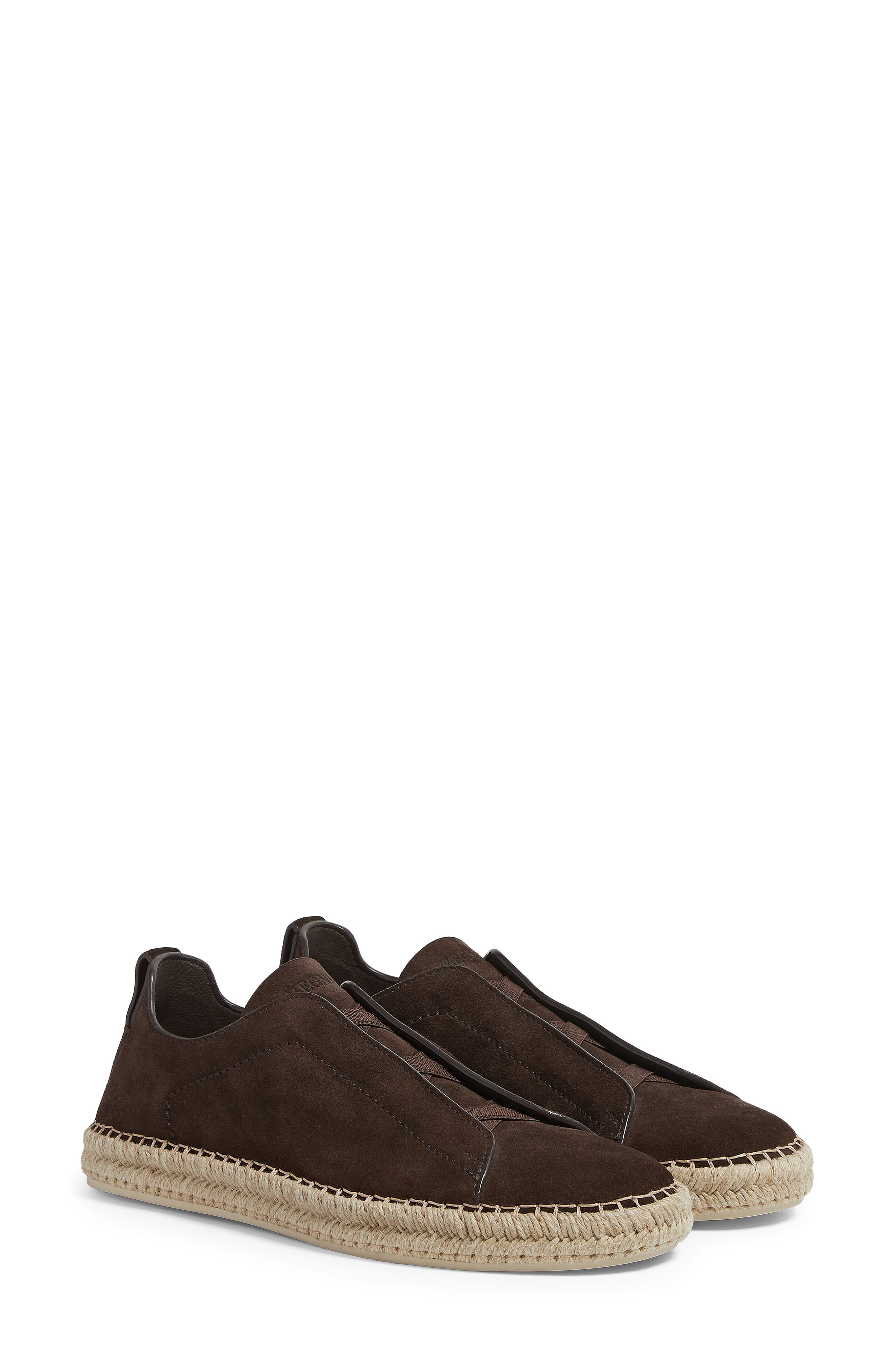 ZEGNA Triple Stitch Espadrille Slip-On Sneaker, Main, color, 