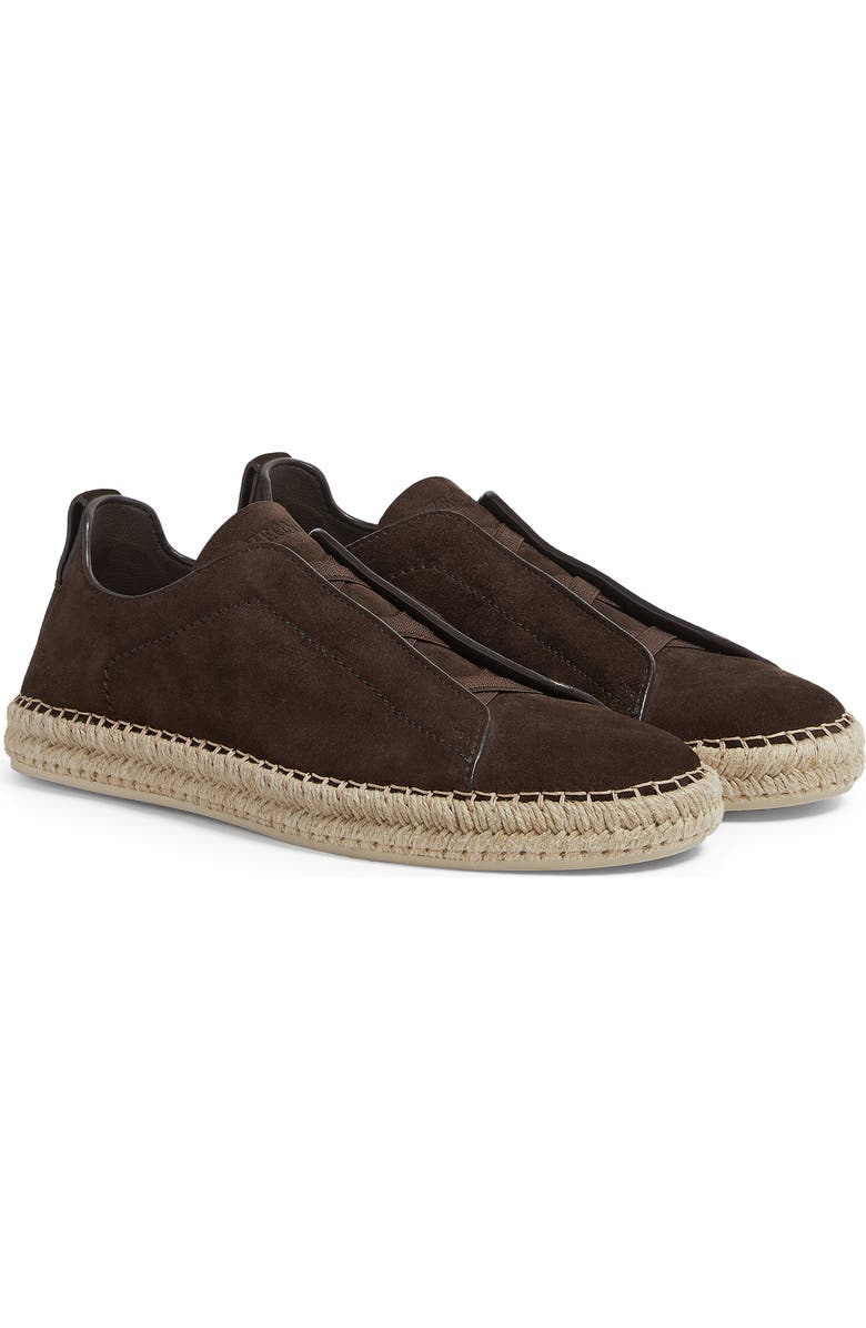 ZEGNA Triple Stitch Espadrille Slip-On Sneaker, Main, color,