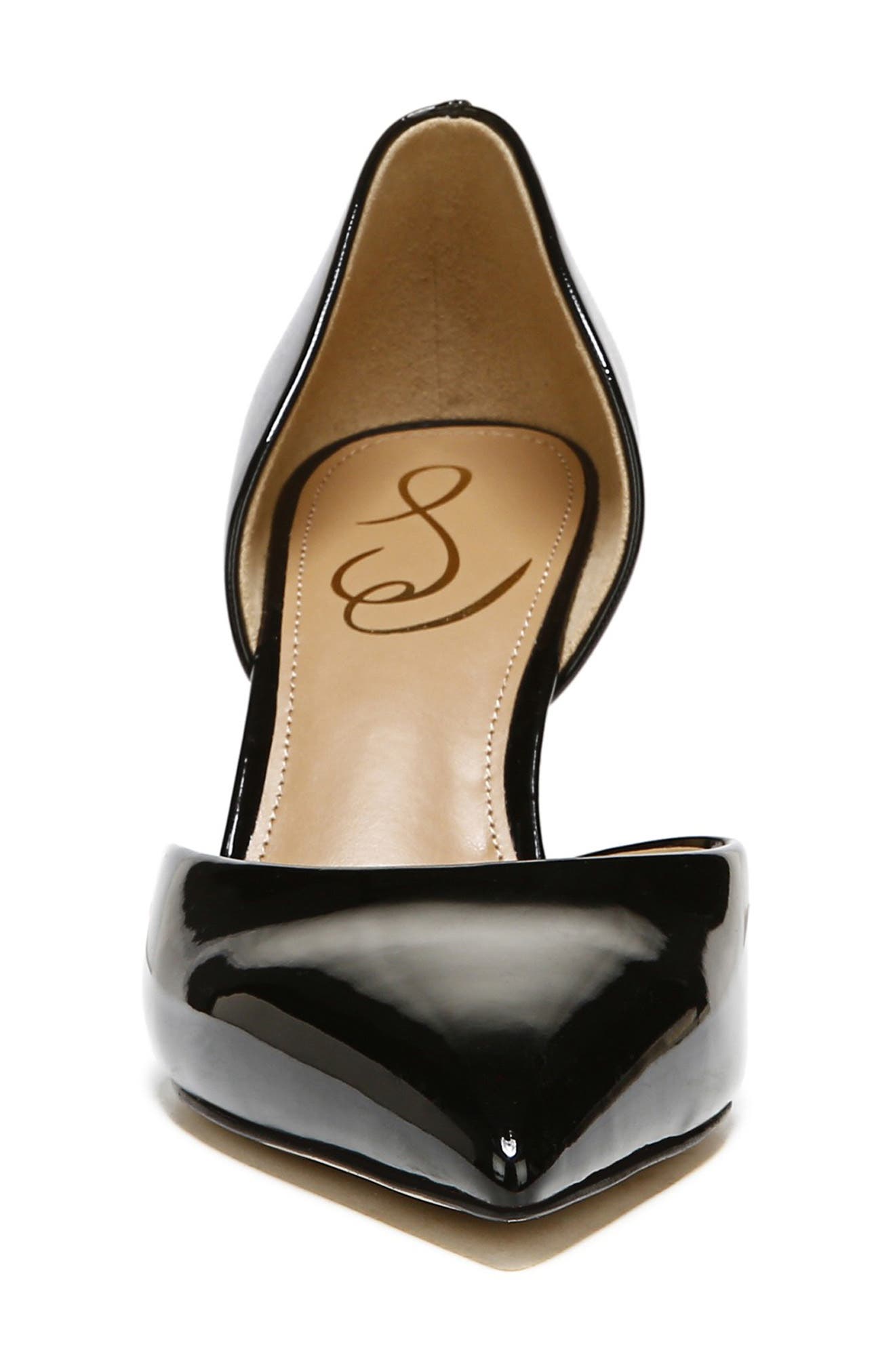 Viv Pointed Toe d'Orsay Pump, Alternate, color, BLACK