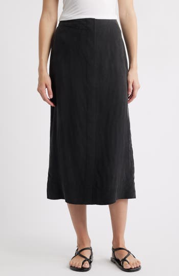 Alex Mill Oliva A-line Midi Skirt In Black