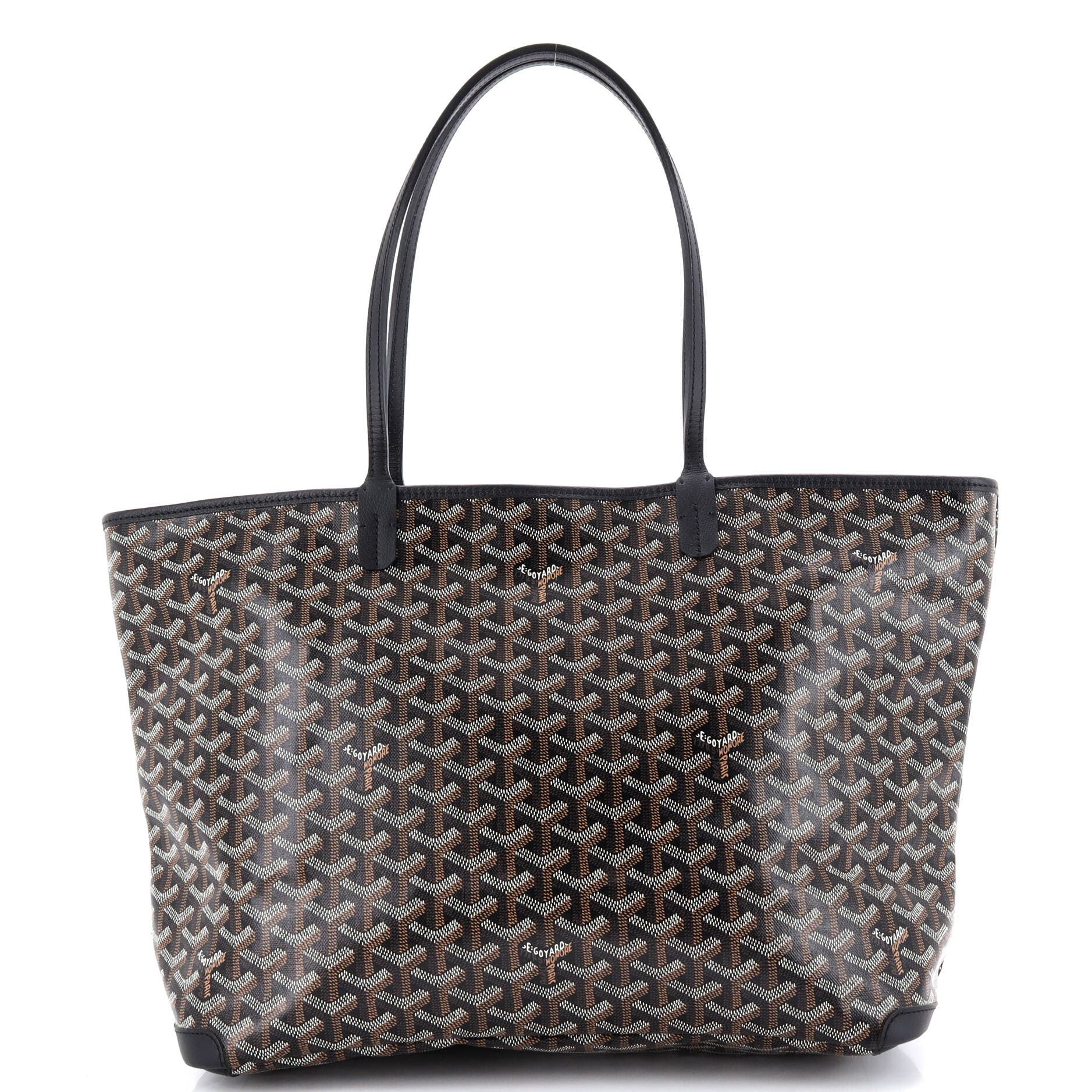 Pre-Owned Goyard Artois Tote Coated Canvas PM, Main, color, Black