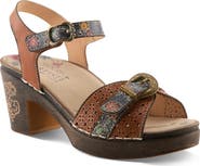 L'Artiste by Spring Step Upperbuck Ankle Strap Platform Sandal