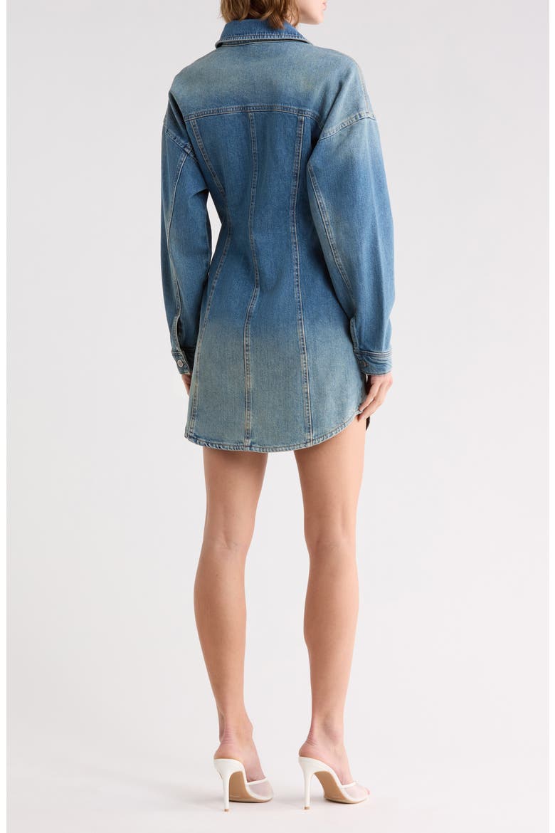 Shaped Denim Dress, Alternate, color, INDIGO1100