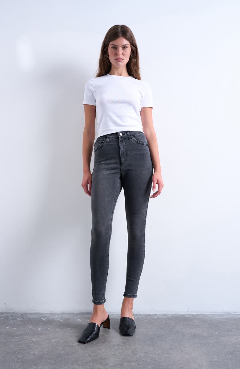 Topshop Jamie High Waist Skinny Jeans, Alternate, color,