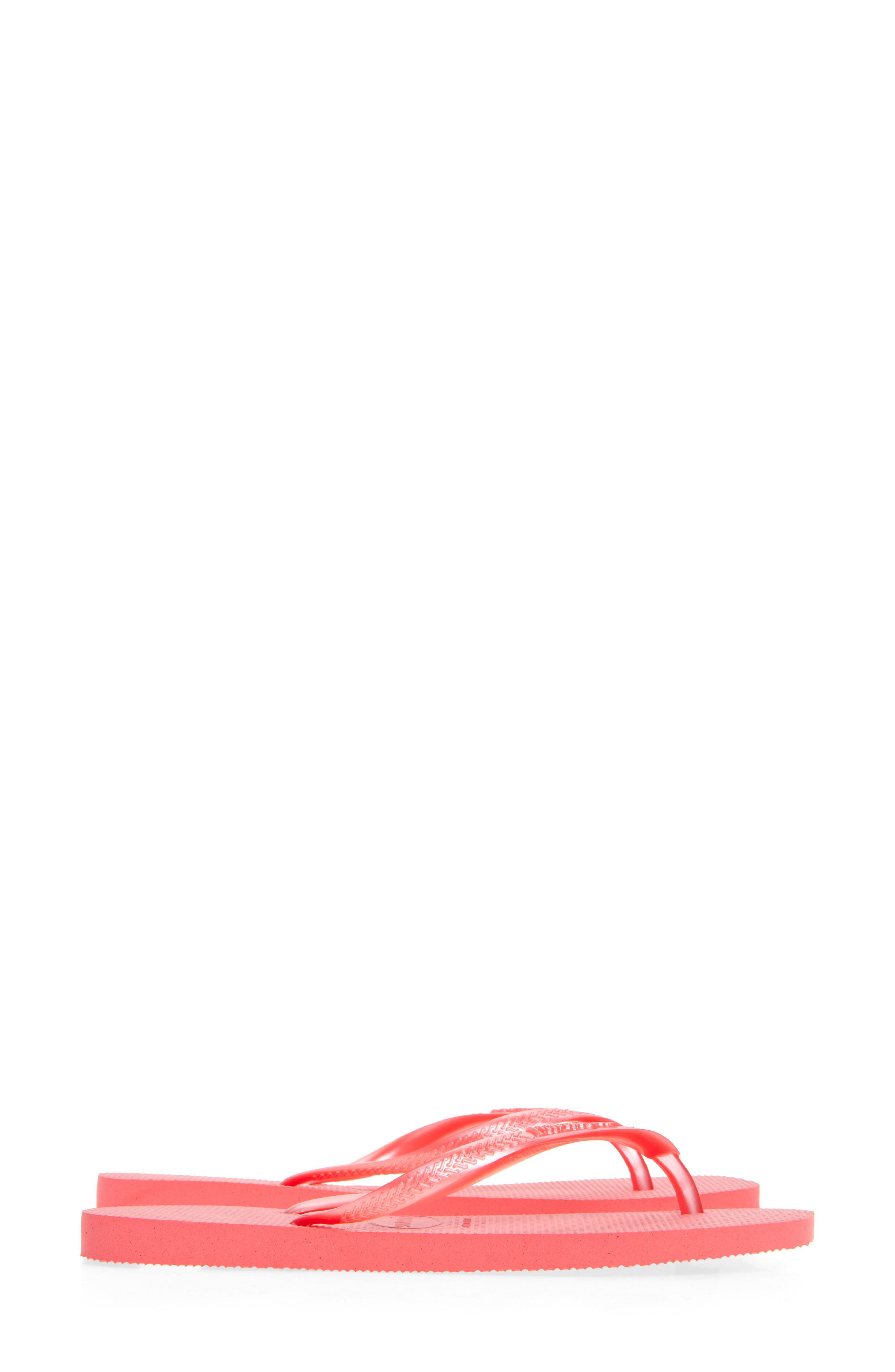 Havaianas Slim Square Flip Flop, Alternate, color, Tropical Coral
