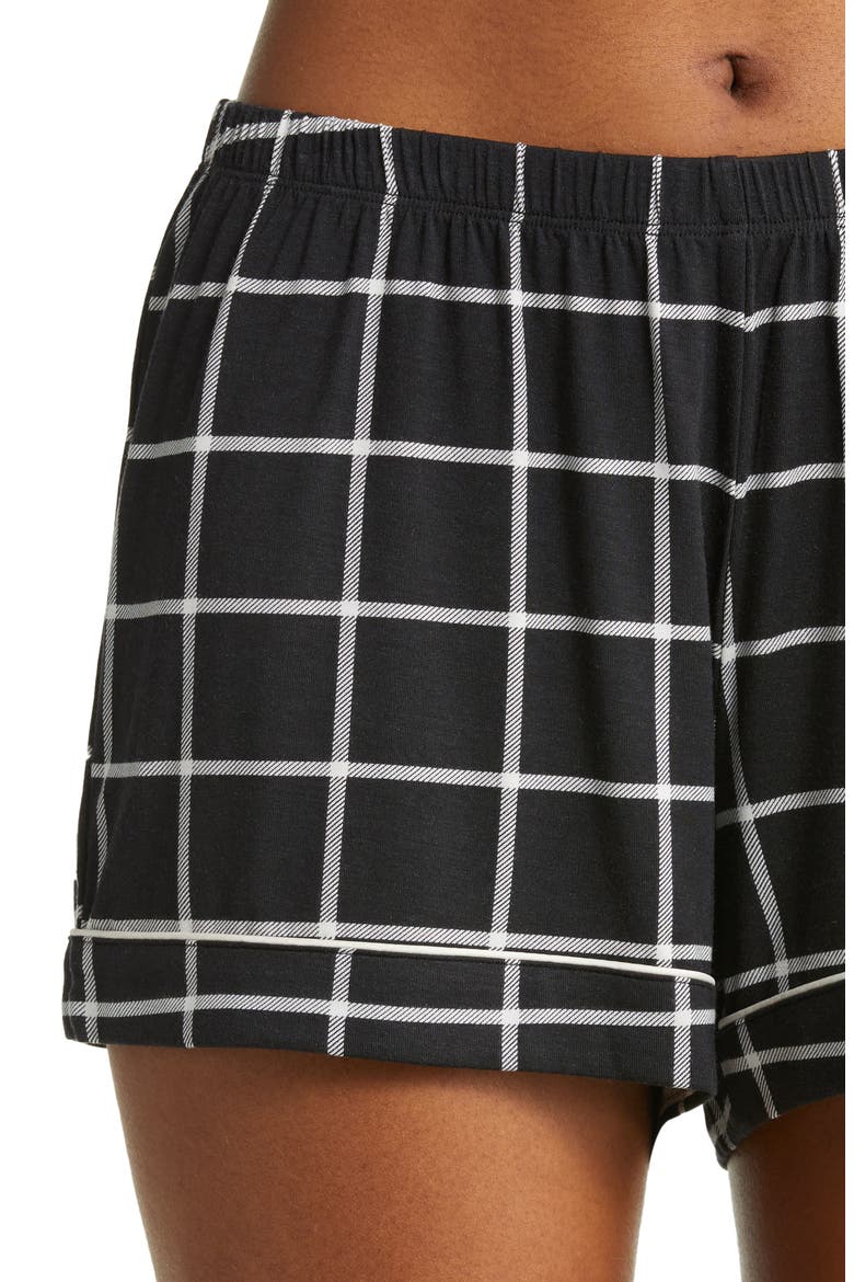 Moonlight Eco Short Pajamas, Alternate, color, BLACK WINDOW PANE