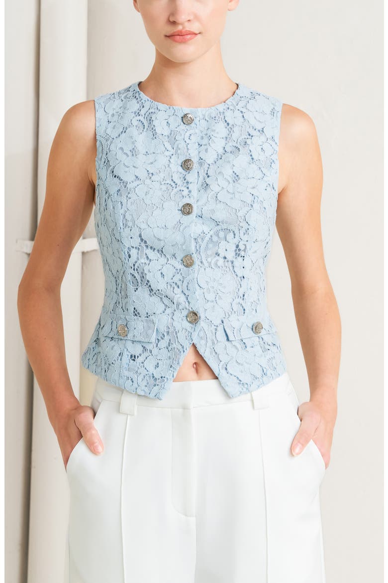 Lace Vest, Alternate, color, LIGHT BLUE