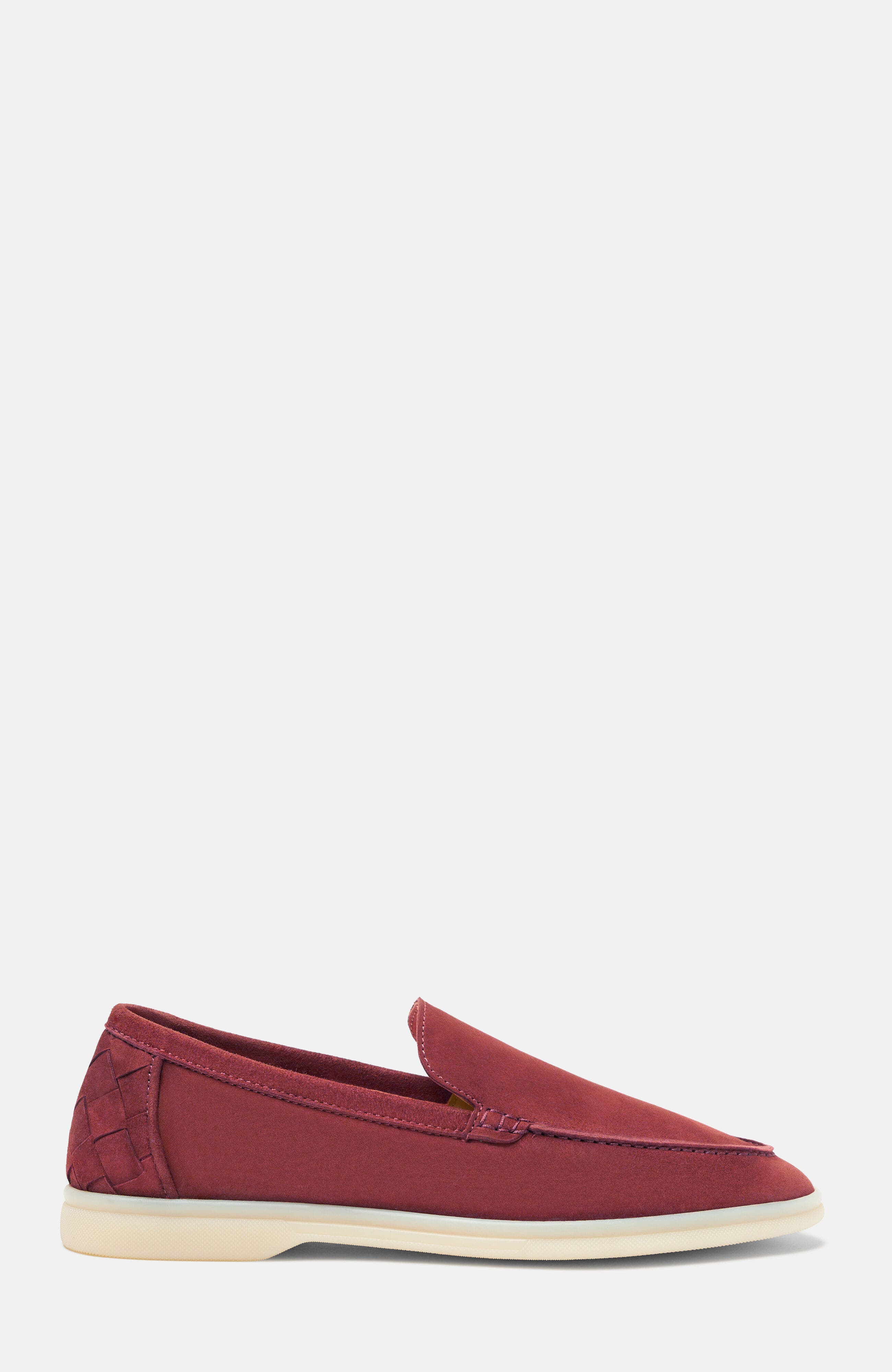 Ludovica Woven Loafers, Alternate, color, Ruby - Suede