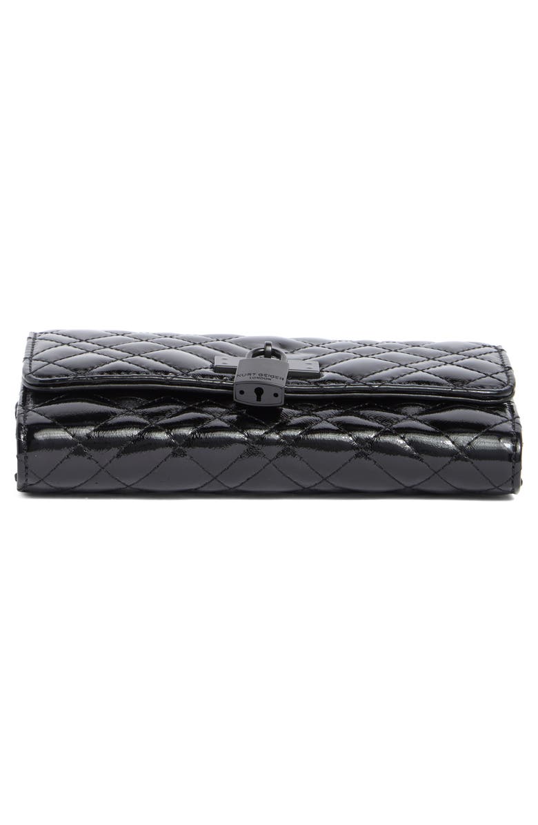 Kurt Geiger London Drench Quilted Leather Wallet on a Chain, Alternate, color, 