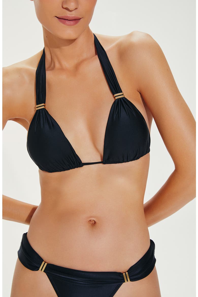 Bia Tube Halter Bikini Top, Alternate, color, BLACK