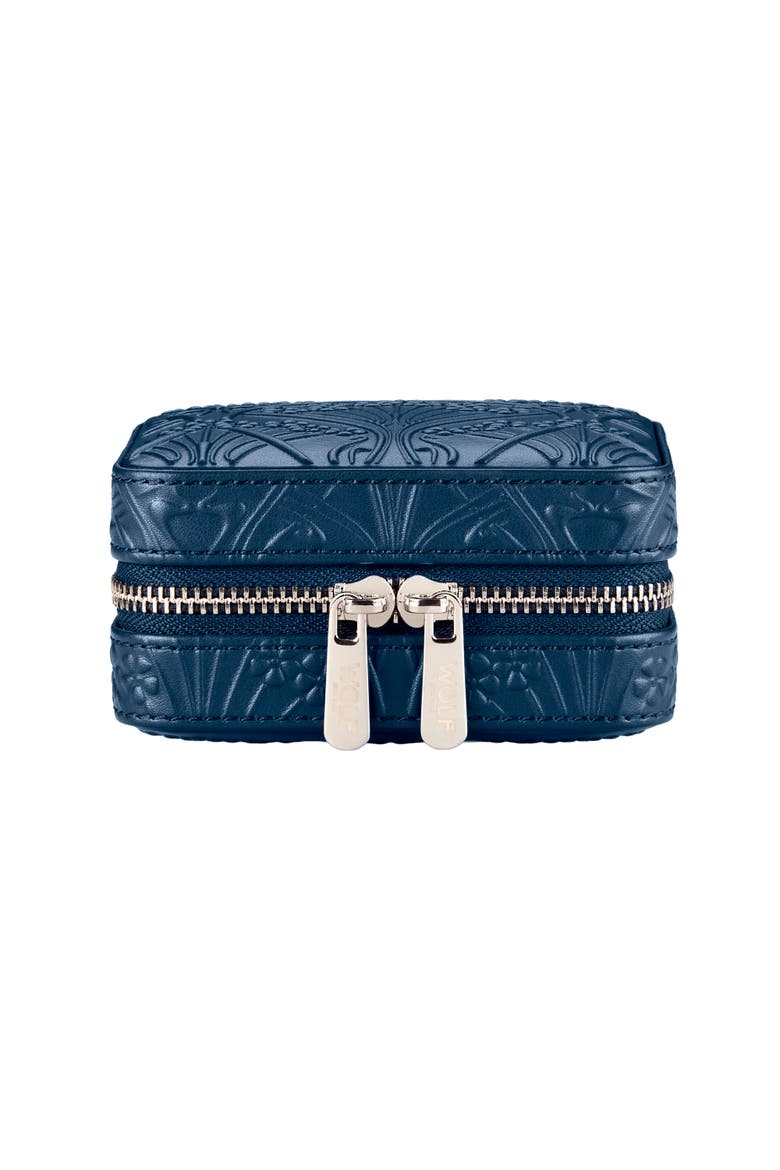 X LIBERTY Small Travel Zip Case, Main, color, WOLF X LIBERTY Navy
