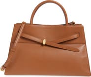 Veronica Beard Large Dash Leather Top Handle Bag