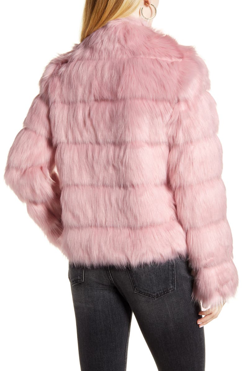 Rachel Parcell Faux Fur Tiered Coat, Alternate, color, 