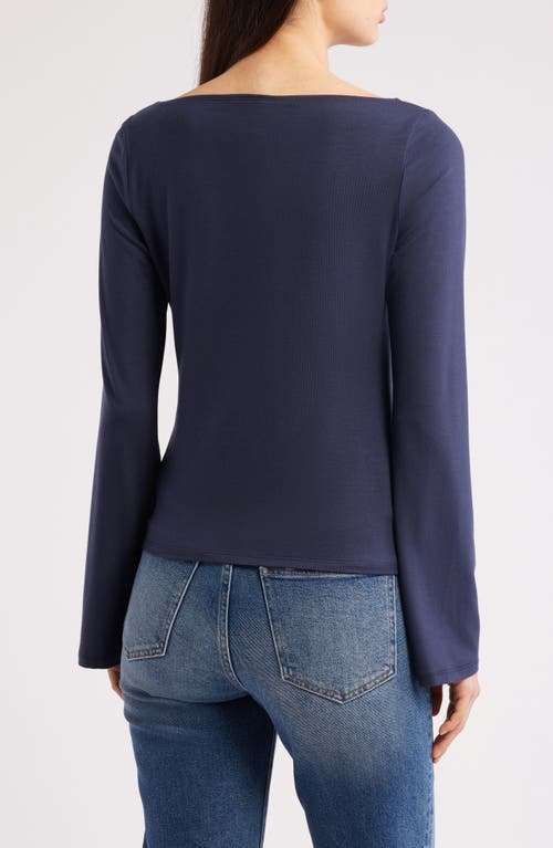 Reformation Nicola Knit Top In Blue