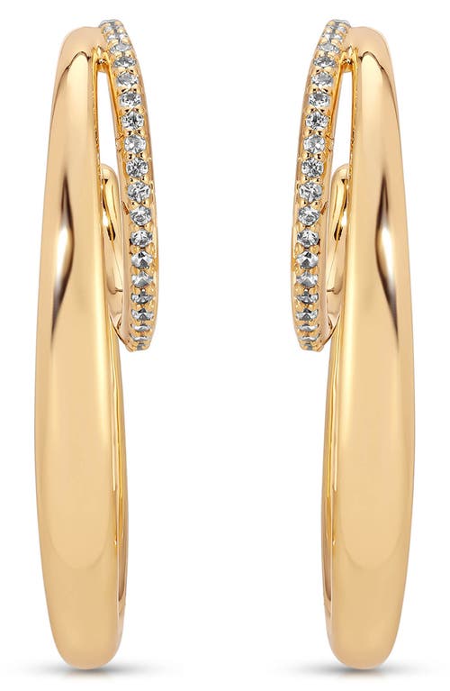 Ettika Concentric Rings Pavé Hoop Earrings In Gold