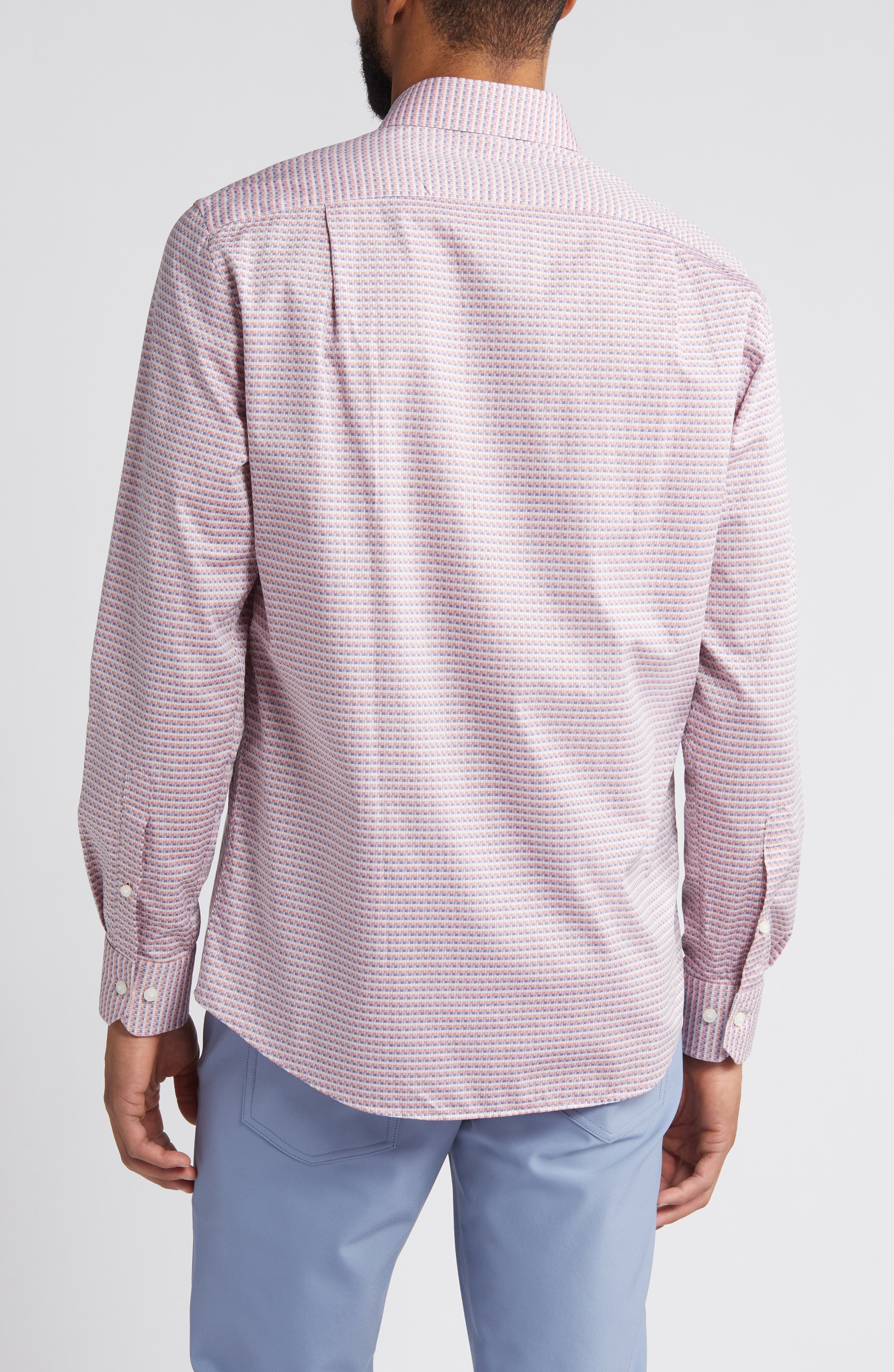 Scott Barber Dobby Micro Pattern Button-Up Shirt (Men) | Nordstrom