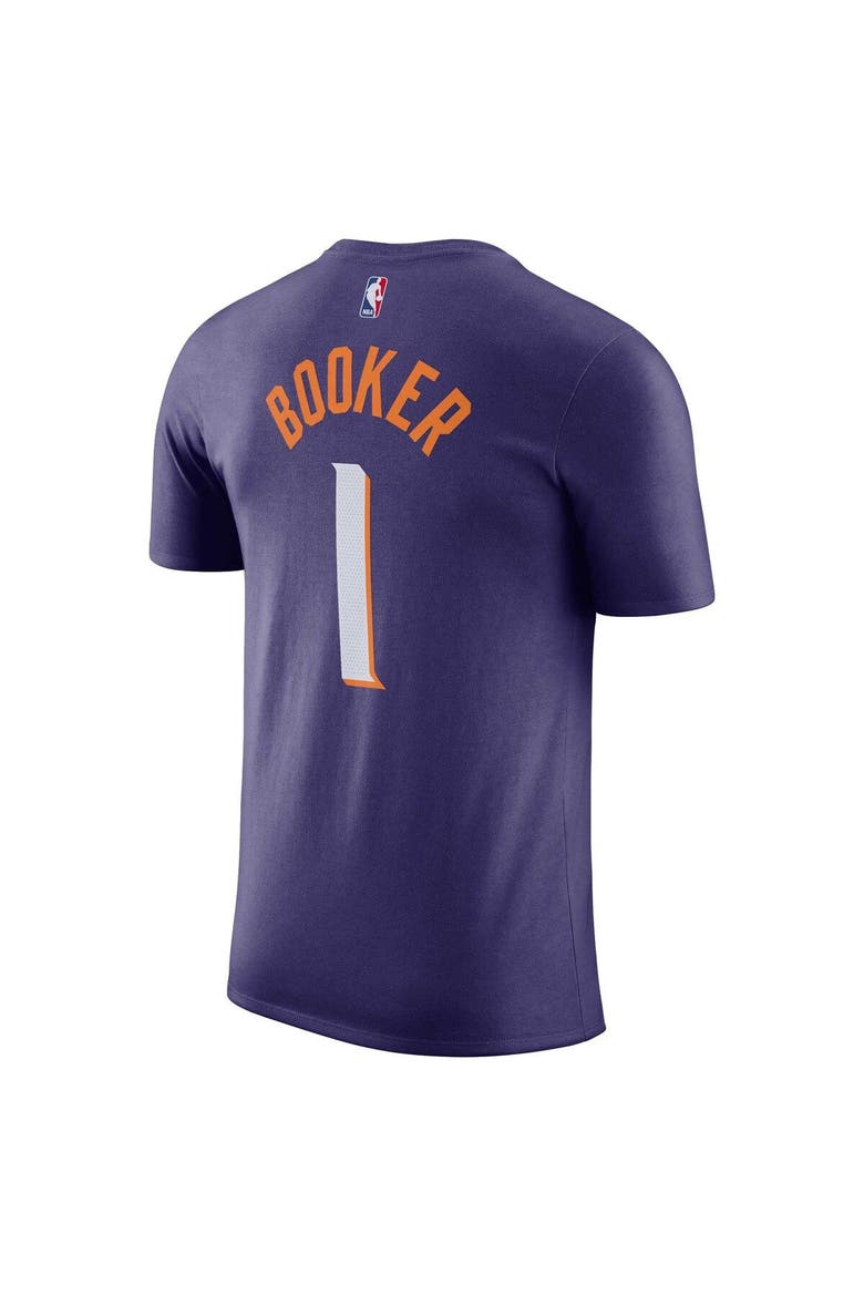 Men's Nike Devin Booker Purple Phoenix Suns Icon 2022/23 Name & Number T-Shirt, Alternate, color, Purple