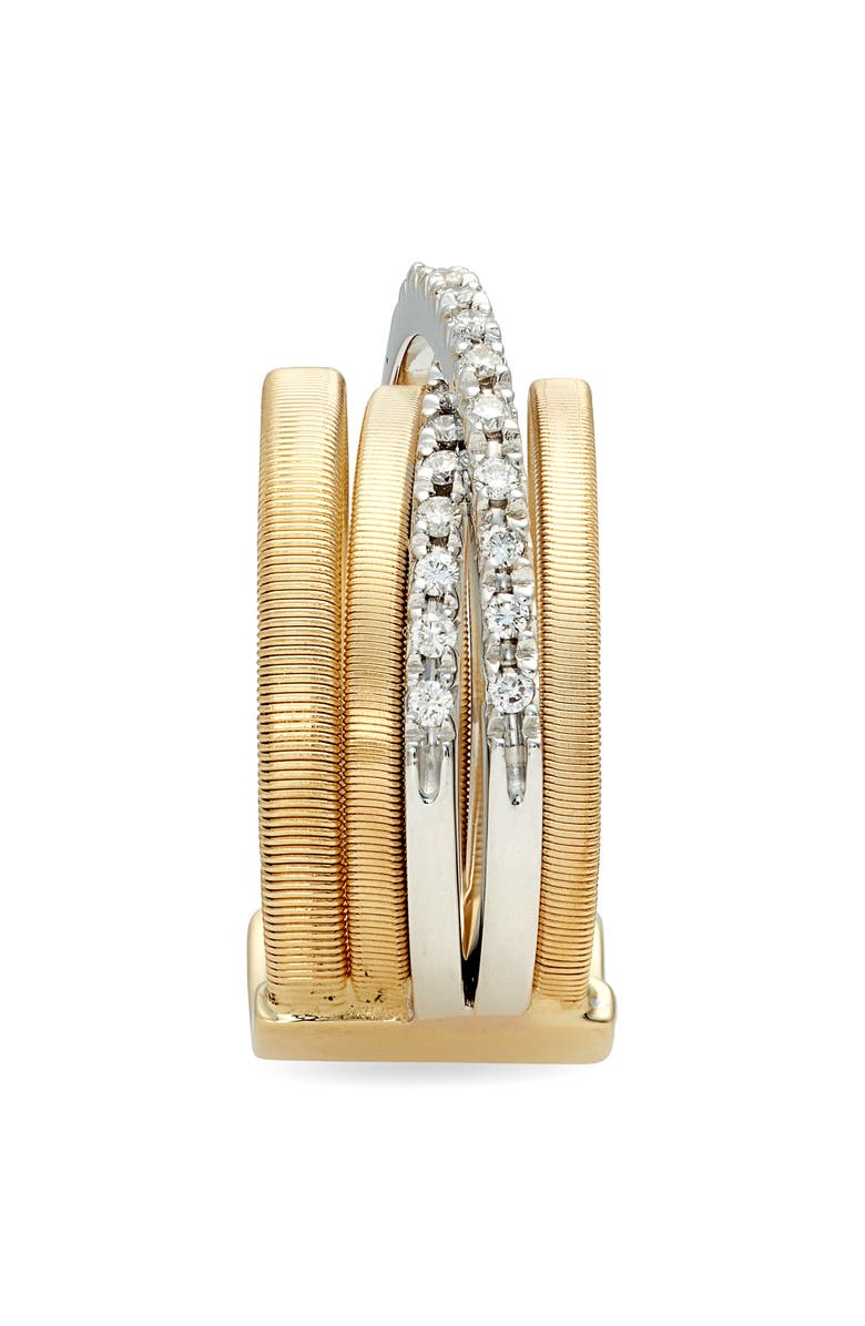 Marco Bicego Goa Diamond Coil Ring, Alternate, color, Yellow/ White Gold