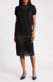 3.1 Phillip Lim Mixed Media Studded Knit Dress
