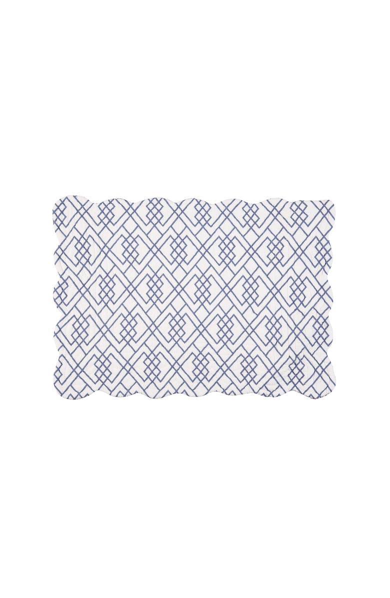 C&F Home Claiborne Cotton Quilted Reversible Placemats, Set of 6, Alternate, color, Purple