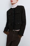 MANGO Pocket Tweed Jacket