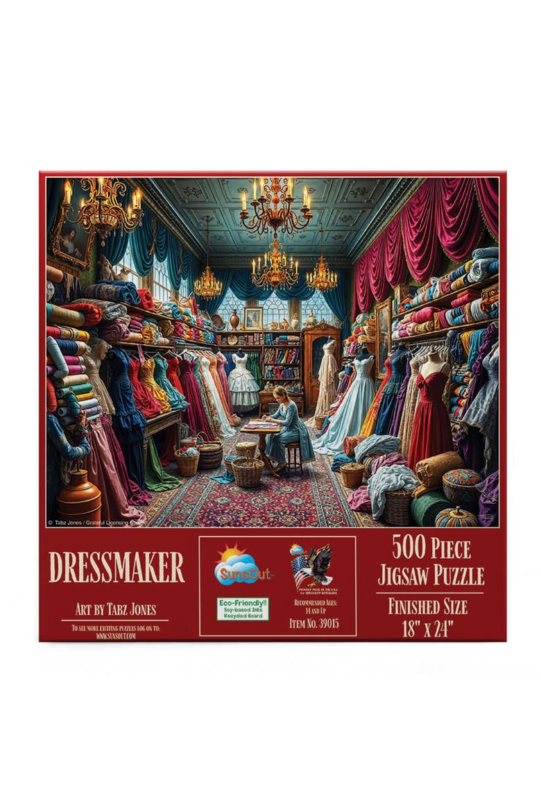 Dressmaker 500 piece Jigsaw Puzzle for Adults, Alternate, color, Multicolor