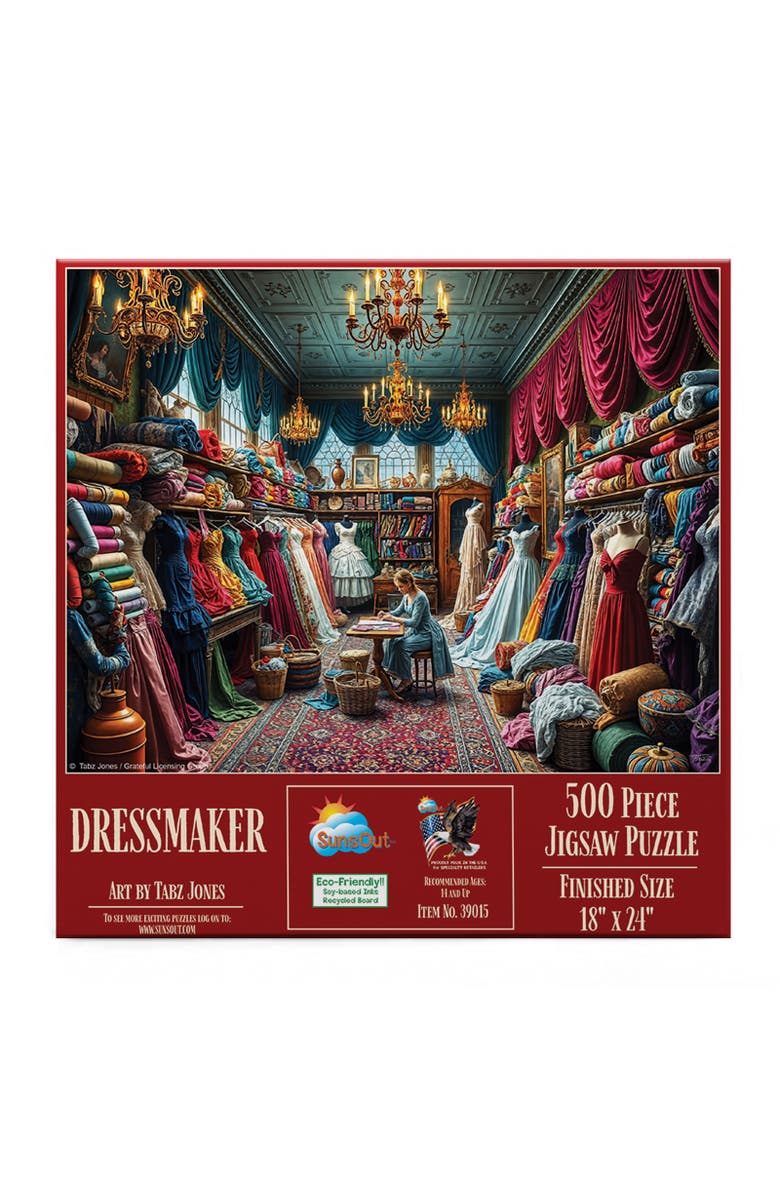 Sunsout Dressmaker 500 piece Jigsaw Puzzle for Adults, Alternate, color, Multicolor