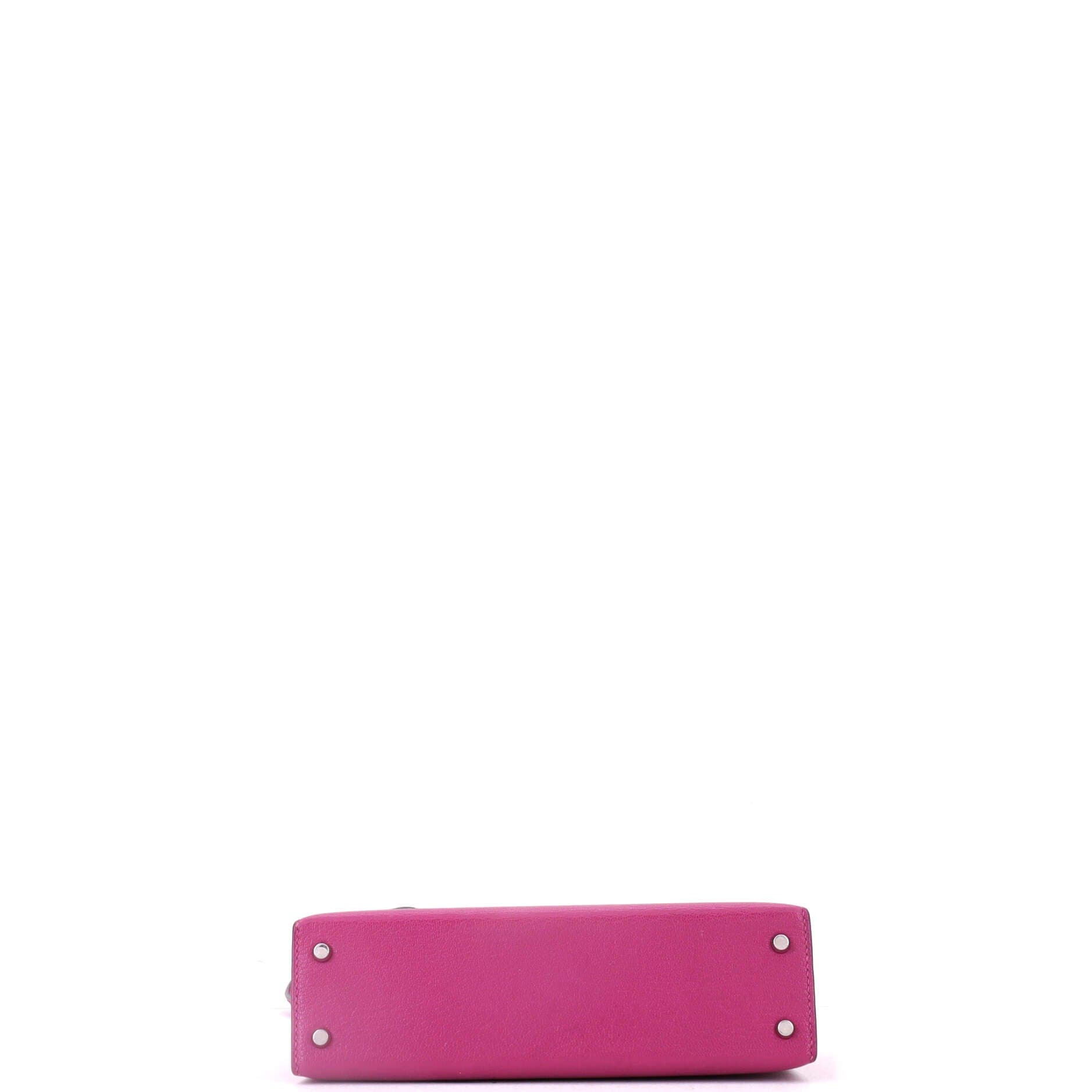 Kelly Mini II Bag Pink Chevre Mysore with Palladium Hardware 20, Alternate, color, Pink