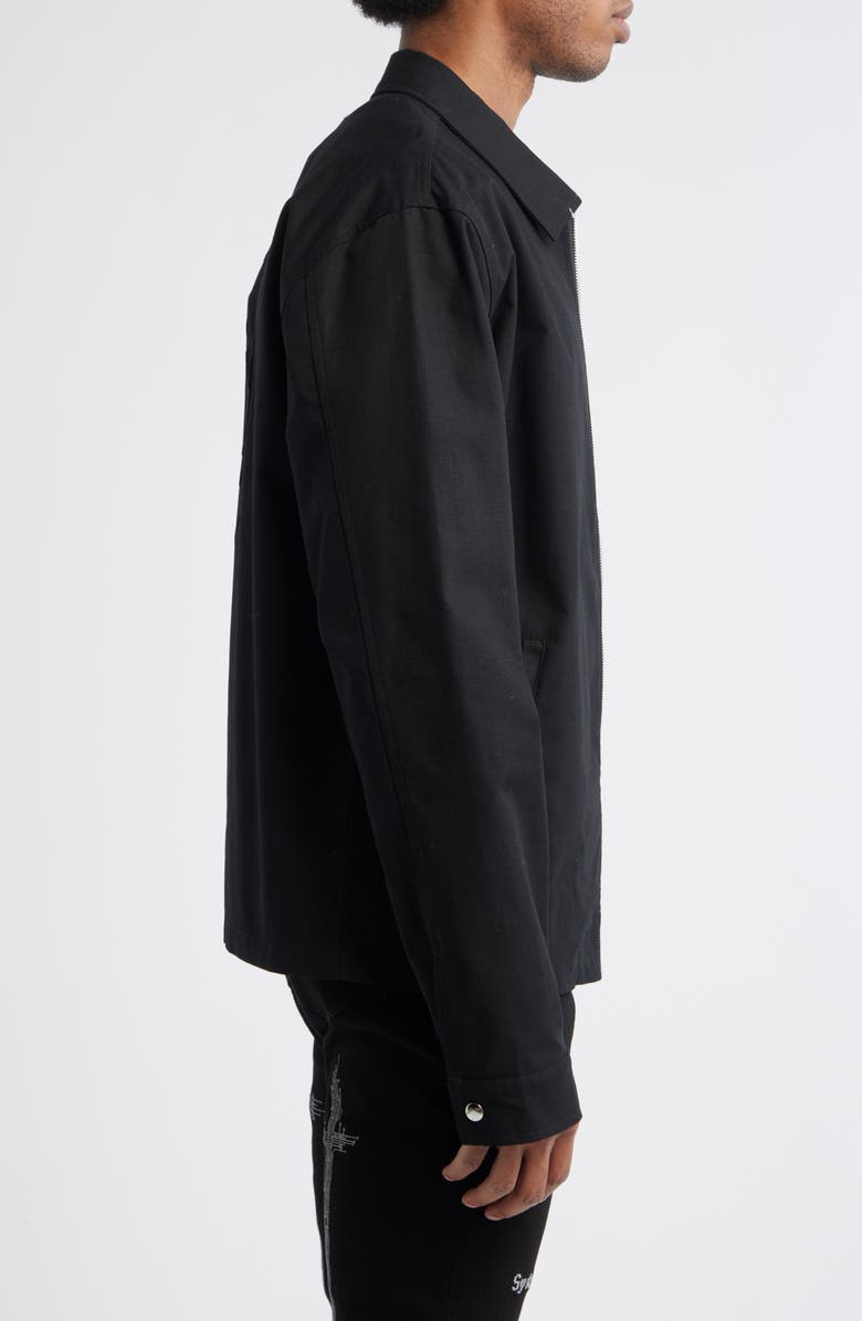 RtA Van Record Graphic Ripstop Cotton Jacket, Alternate, color, Black Vintage Record