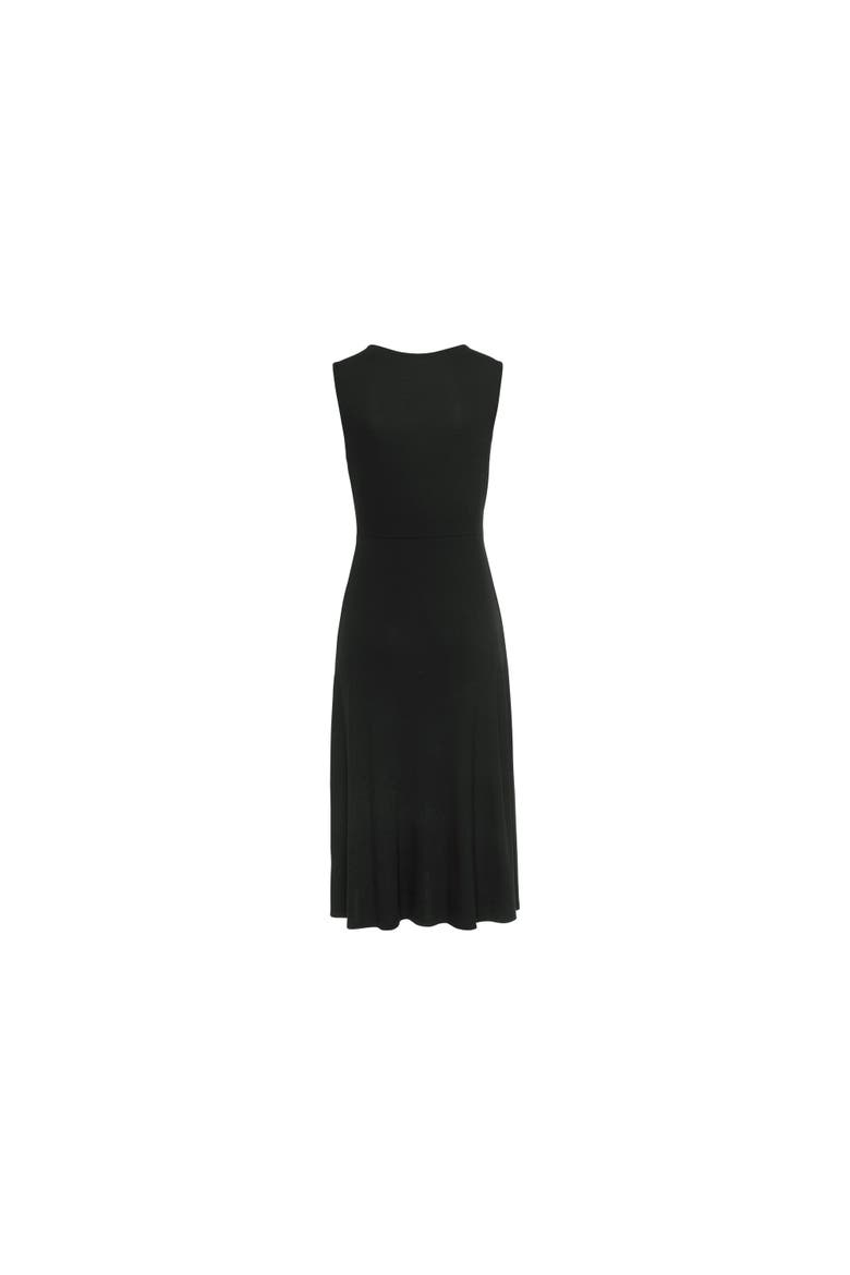 V-Back Lace Accent Dress, Alternate, color, Black