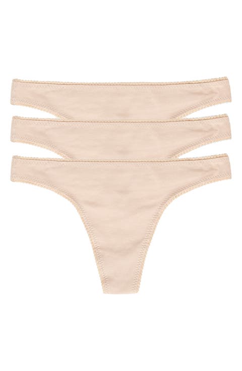Cabana Cotton 3-Pack Thongs