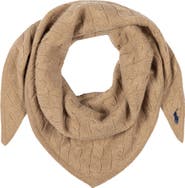 Polo Ralph Lauren Cable Knit Wool & Cashmere Triangle Scarf