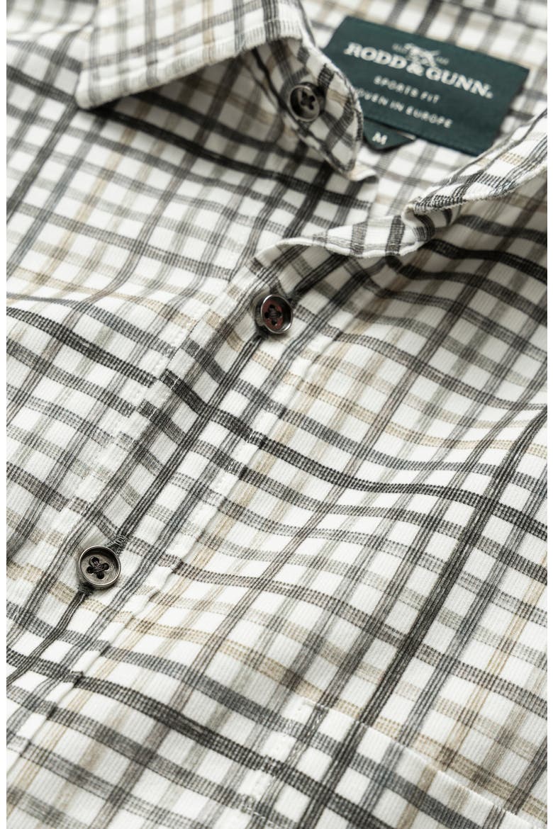 Brookdale Check Cordoroy Button-Up Shirt, Alternate, color, CHARCOAL