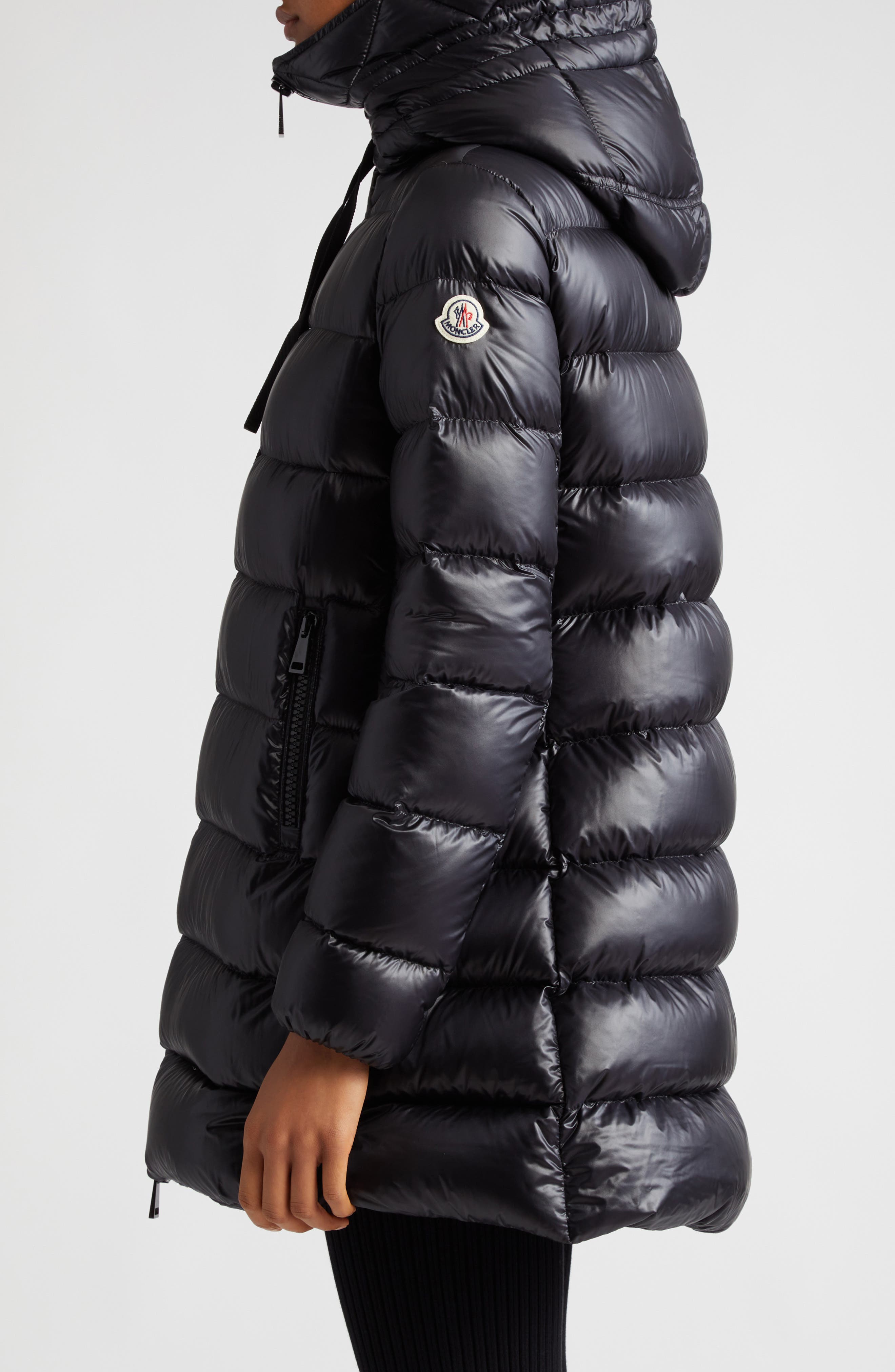 Moncler 2025 Suyen Quilted Down Parka In Black Nylon