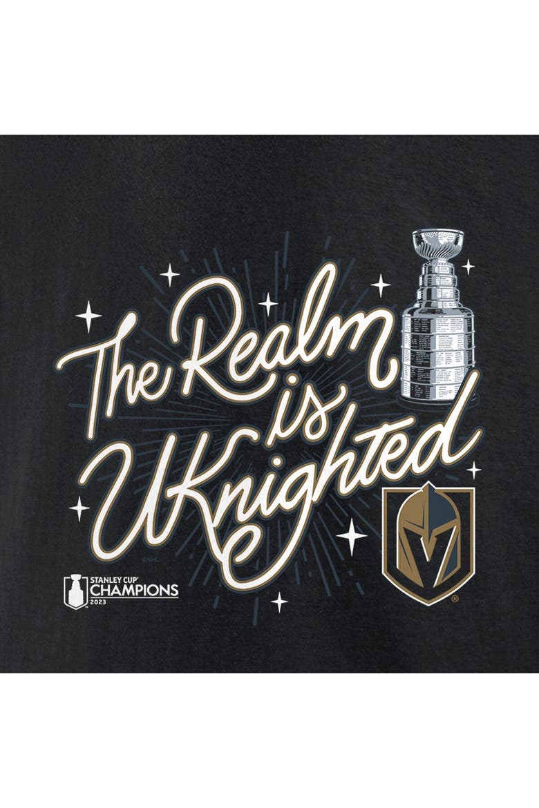 Women's Fanatics Branded  Black Vegas Golden Knights 2023 Stanley Cup Champions Celebration V-Neck T-Shirt, Alternate, color, Black
