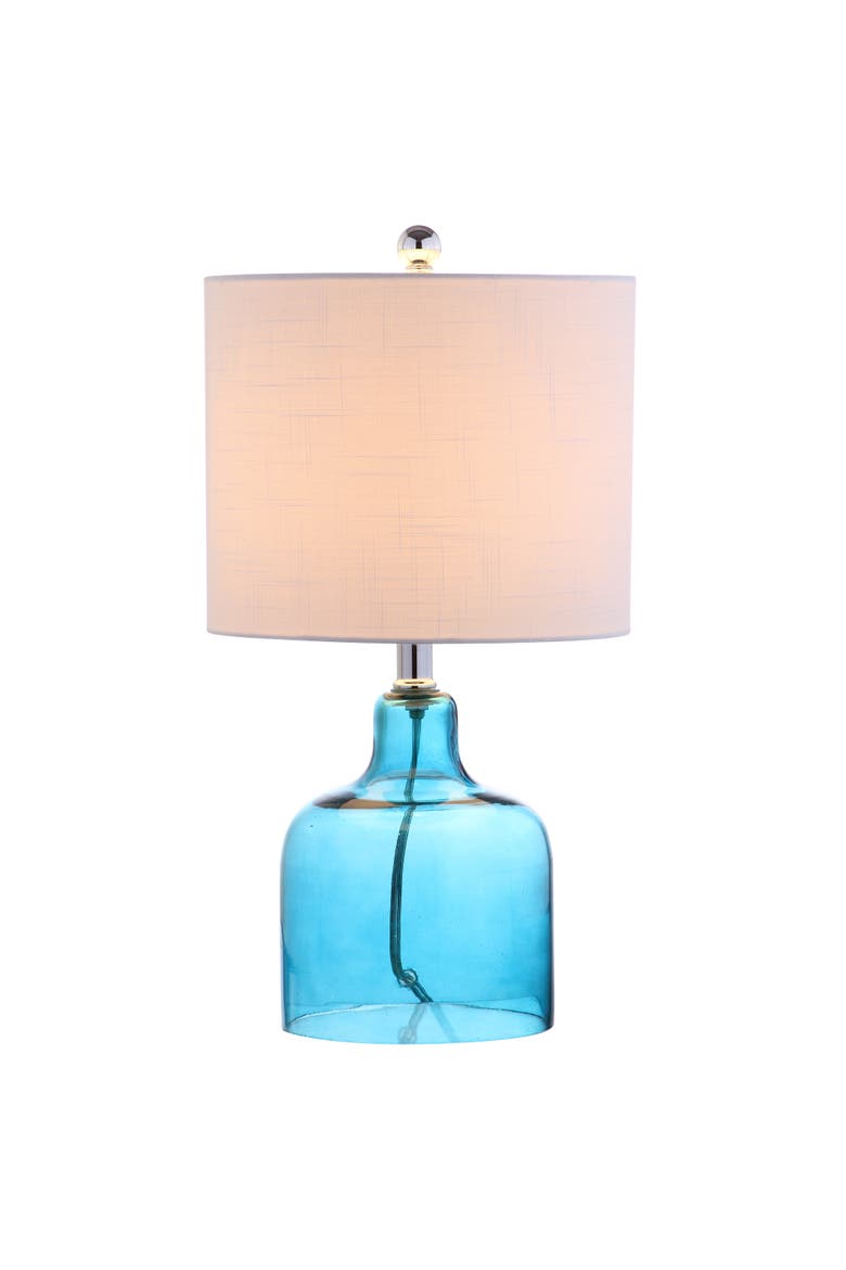 Gemma Glass Bell LED Table Lamp, Main, color, Moroccan Blue