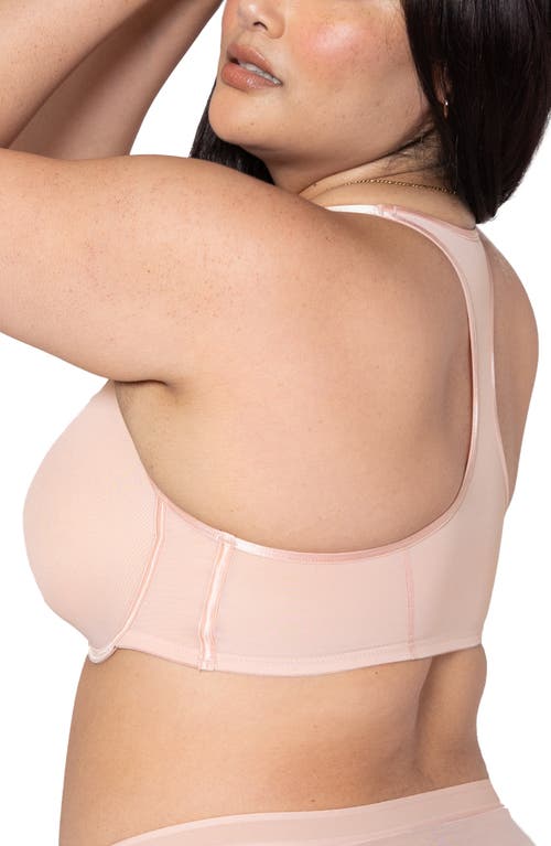 CURVY COUTURE CURVY COUTURE SHEER MESH FRONT CLASP RACERBACK UNDERWIRE BRA 