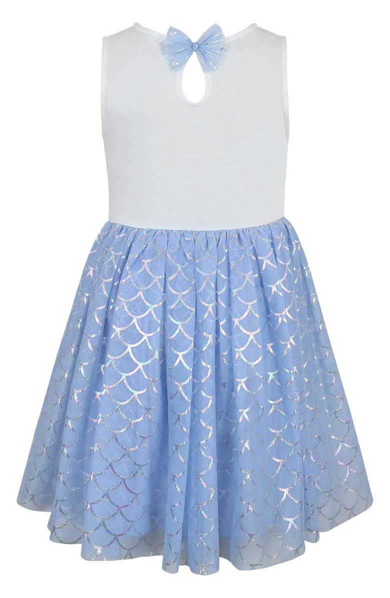 Zunie Kids' Sequin Embellished Mermaid Tutu Dress, Alternate, color, Ivory/ Blue