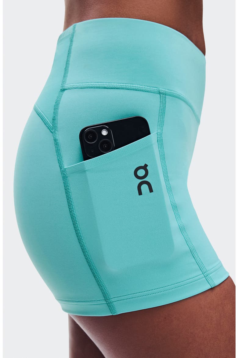 Performance Bike Shorts with Pockets, Alternate, color, AQUAMARINE