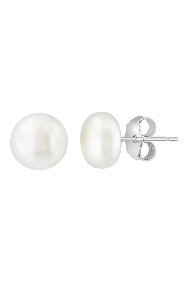 Freshwater Pearl Necklace & Earrings Set, Alternate, color, WHITE