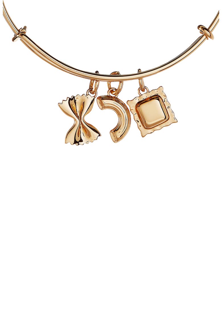 Bangle Bracelet Multi Charm Pasta, Alternate, color, Gold