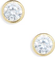 NORDSTROM RACK Bezel Set CZ Round Stud Earrings