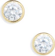 NORDSTROM RACK Bezel Set CZ Round Stud Earrings