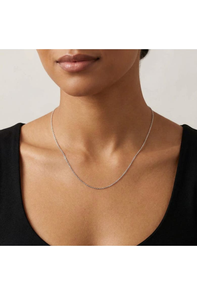 14k Gold Diamond-cut Cable Chain, Alternate, color, 14k White Gold