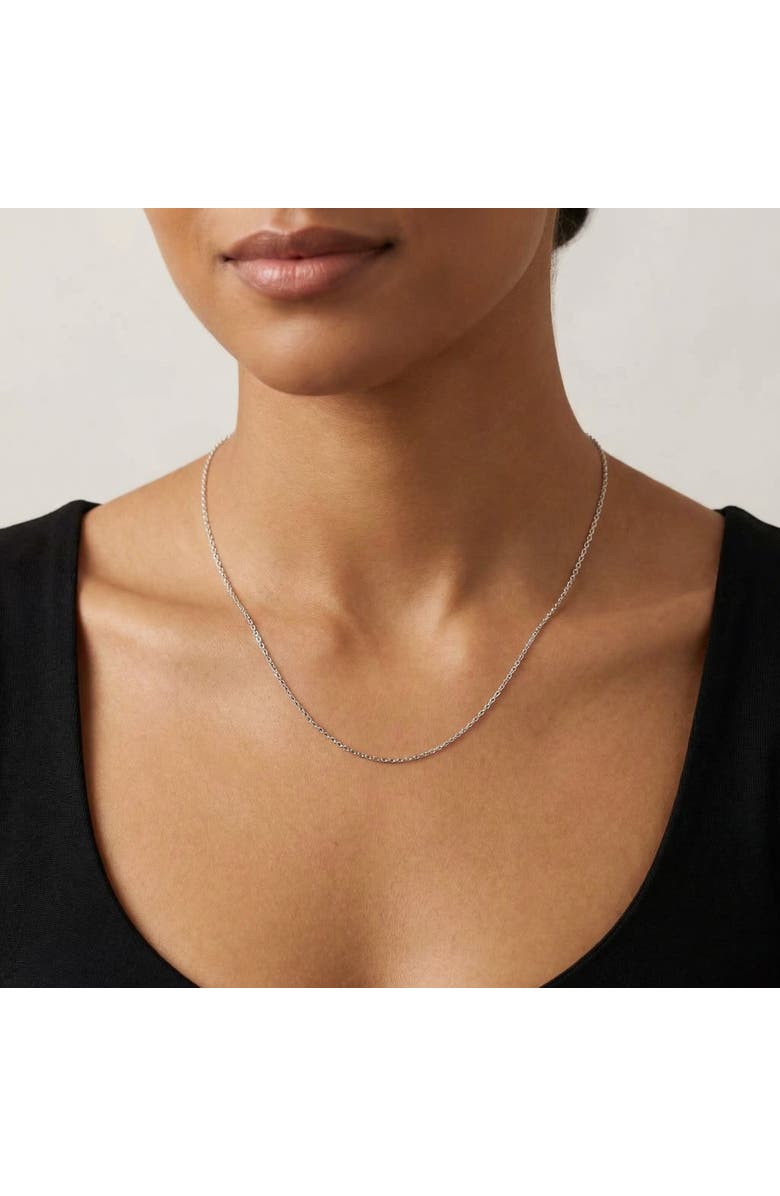 Bliss Diamond 14k Gold Diamond-cut Cable Chain, Alternate, color, 14K White Gold