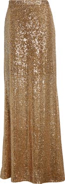 ST. JOHN Sequin Embroidered Knit Skirt