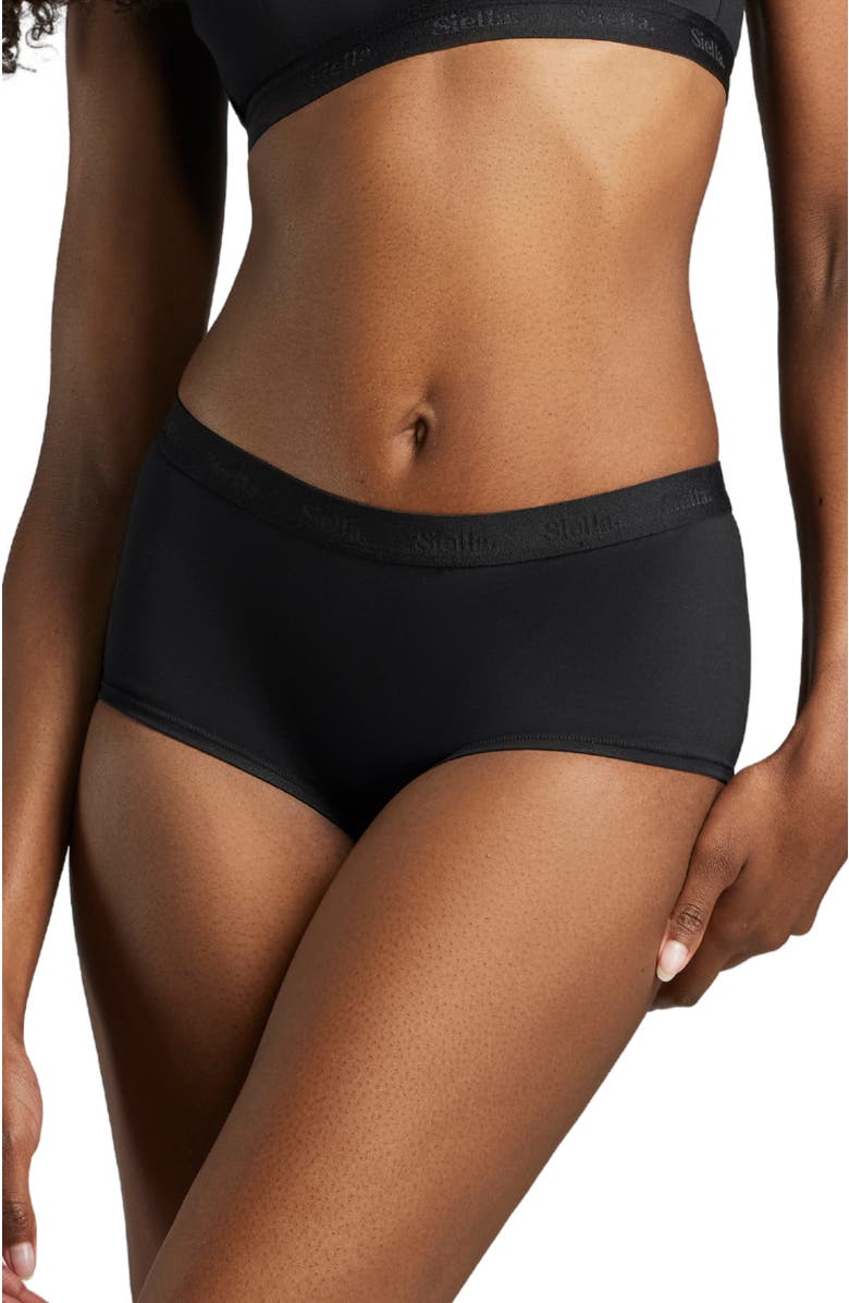 Siella Organic Cotton Boy Short, Main, color, Black