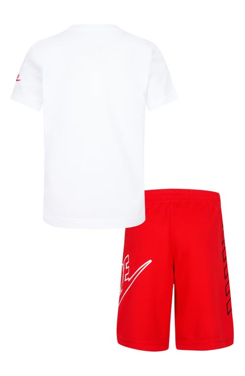 Nike 'just Do It' Shorts & T-shirt Set In Red