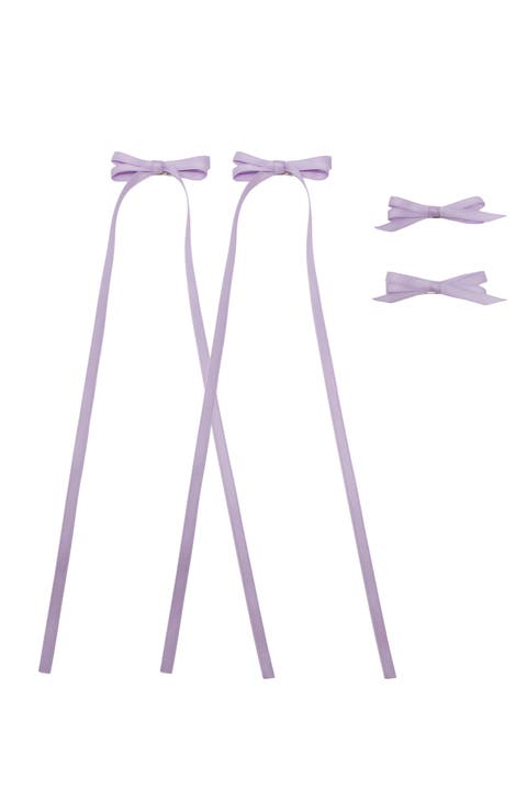 Ribbon Bow Clip Set (4pc)